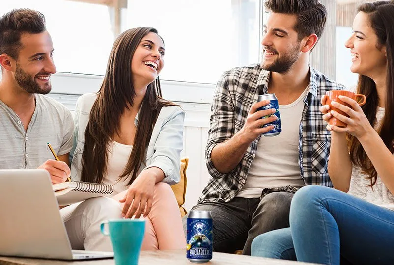 Friends enjoying Crown Jewel Buchabeer together